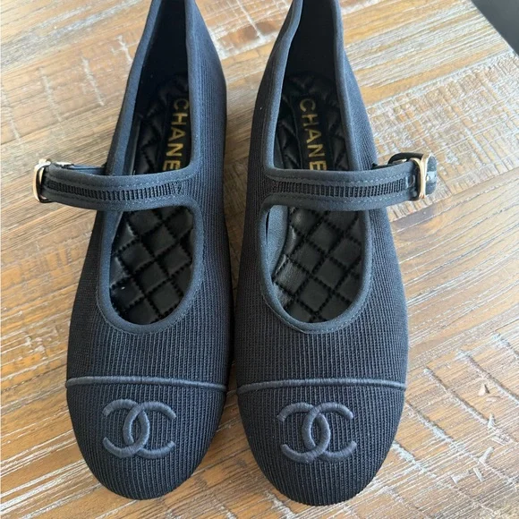 Chanel Black Mary Jane ballet  Flats size 40 - Picture 3 of 8
